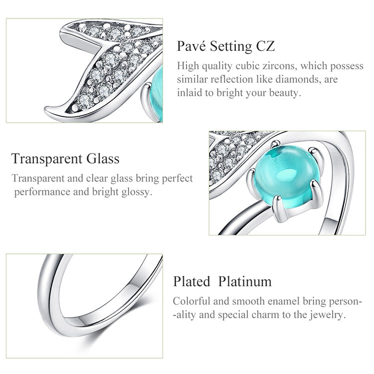 Anello aperto donna in argento S925 placcato platino
