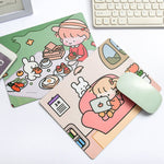 Set 5 tappetini mouse portatili coniglietto 25x20 cm