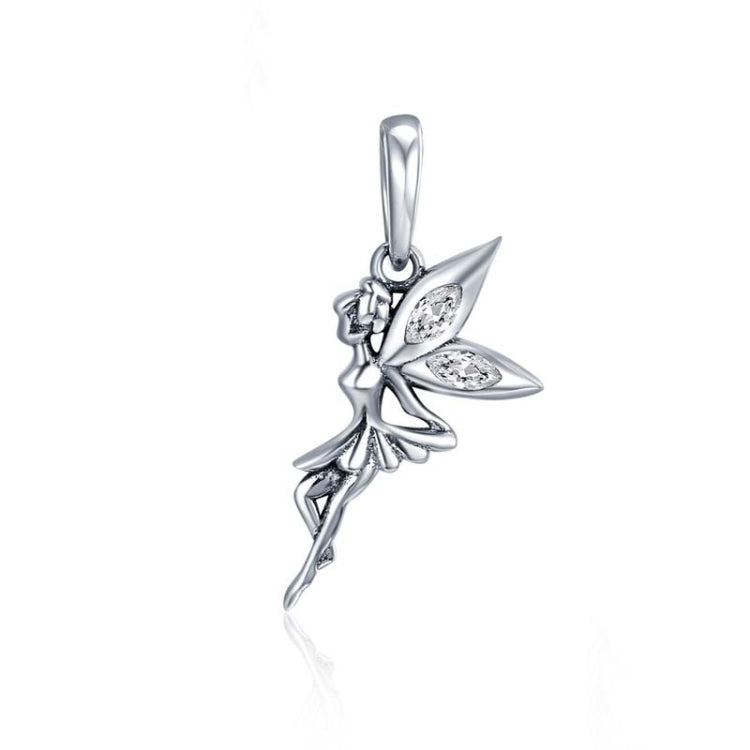 Ciondolo fata fiore in argento sterling 925 da donna