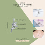 Ciondolo fata fiore in argento sterling 925 da donna