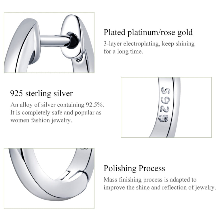 Orecchini in argento sterling S925 rotondi 1 cm