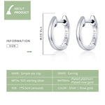Orecchini in argento sterling S925 rotondi 1 cm