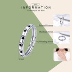 Anello in argento sterling con impronta animale S925
