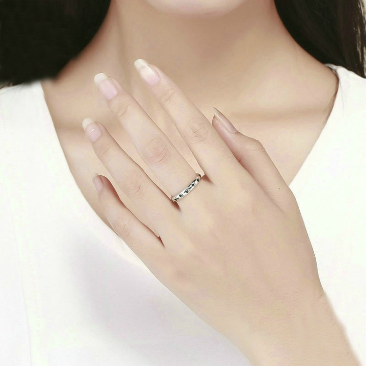 Anello in argento sterling con impronta animale S925