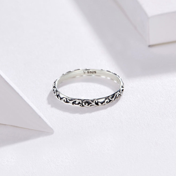 Anello in argento sterling con motivo vintage S925