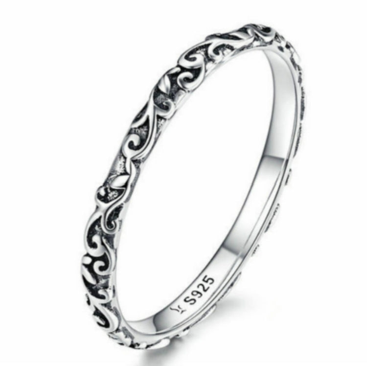 Anello in argento sterling con motivo vintage S925