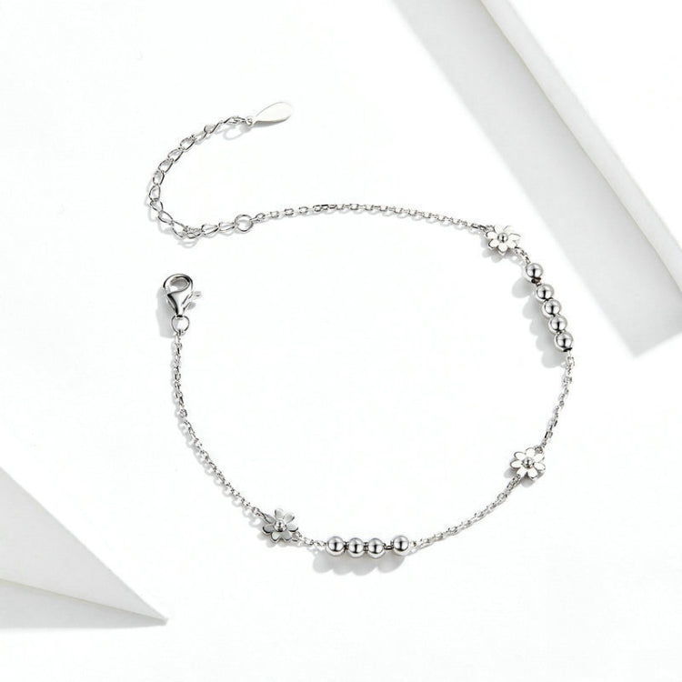 Bracciale donna argento sterling S925 margherita 21 cm