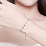 Bracciale donna argento sterling S925 margherita 21 cm