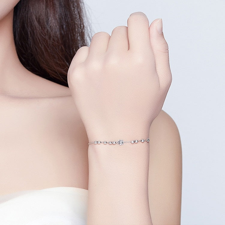 Bracciale donna argento sterling S925 margherita 21 cm