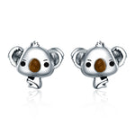 Orecchini donna Koala in argento sterling con pietre