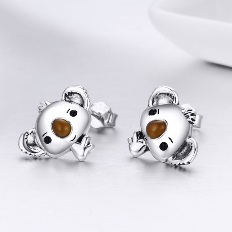 Orecchini donna Koala in argento sterling con pietre
