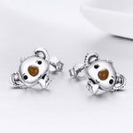 Orecchini donna Koala in argento sterling con pietre