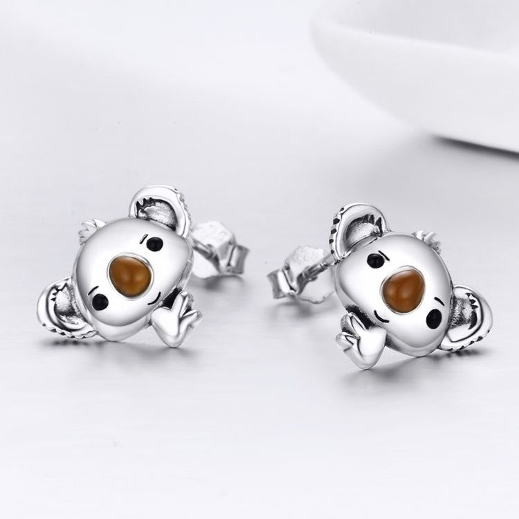 Orecchini donna Koala in argento sterling con pietre