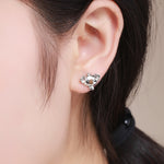 Orecchini donna Koala in argento sterling con pietre