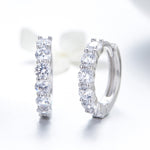 Orecchini in argento 925 con zirconi placcati platino