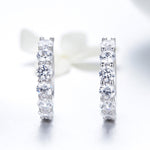 Orecchini in argento 925 con zirconi placcati platino