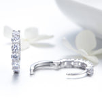 Orecchini in argento 925 con zirconi placcati platino