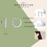 Orecchini in argento 925 con zirconi placcati platino