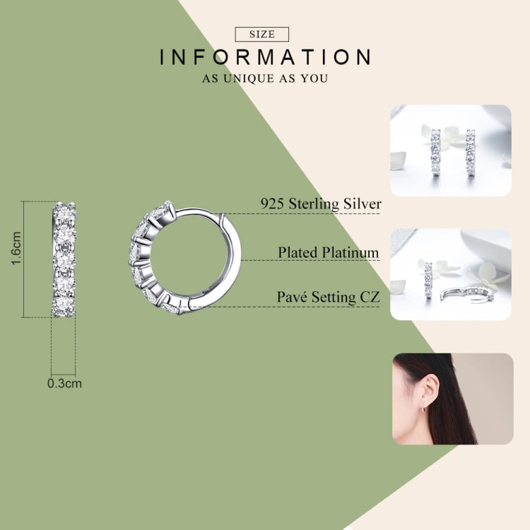 Orecchini in argento 925 con zirconi placcati platino