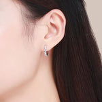 Orecchini in argento 925 con zirconi placcati platino
