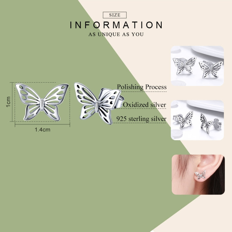 Orecchini a farfalla in argento sterling S925