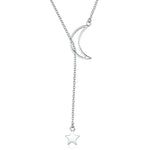 Collana in argento sterling S925 con stelle e luna