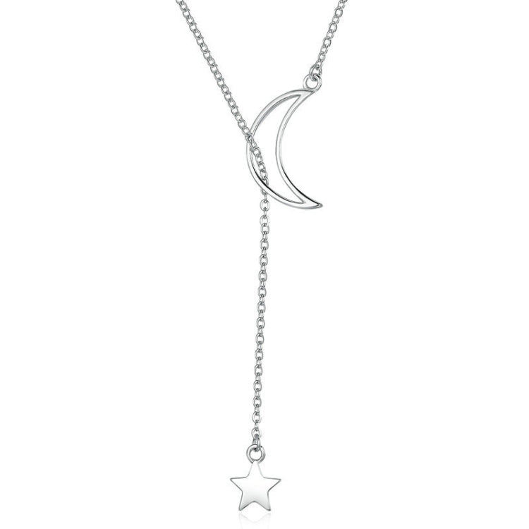 Collana in argento sterling S925 con stelle e luna