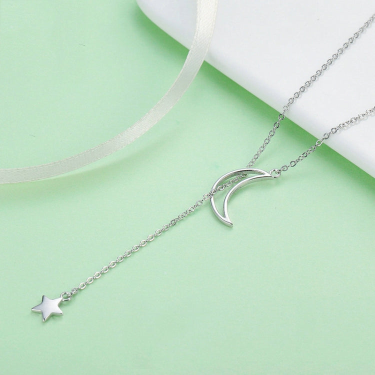 Collana in argento sterling S925 con stelle e luna