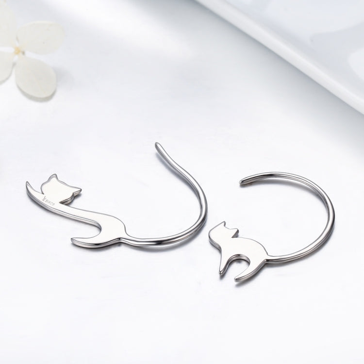 Orecchini in argento sterling a forma di gatto S925