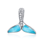 Collana con ciondolo coda di pesce in argento 925