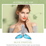 Collana con ciondolo coda di pesce in argento 925