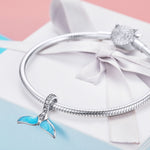 Collana con ciondolo coda di pesce in argento 925