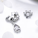 Orecchini donna in argento 925 con zirconi 1,1x1,8 cm