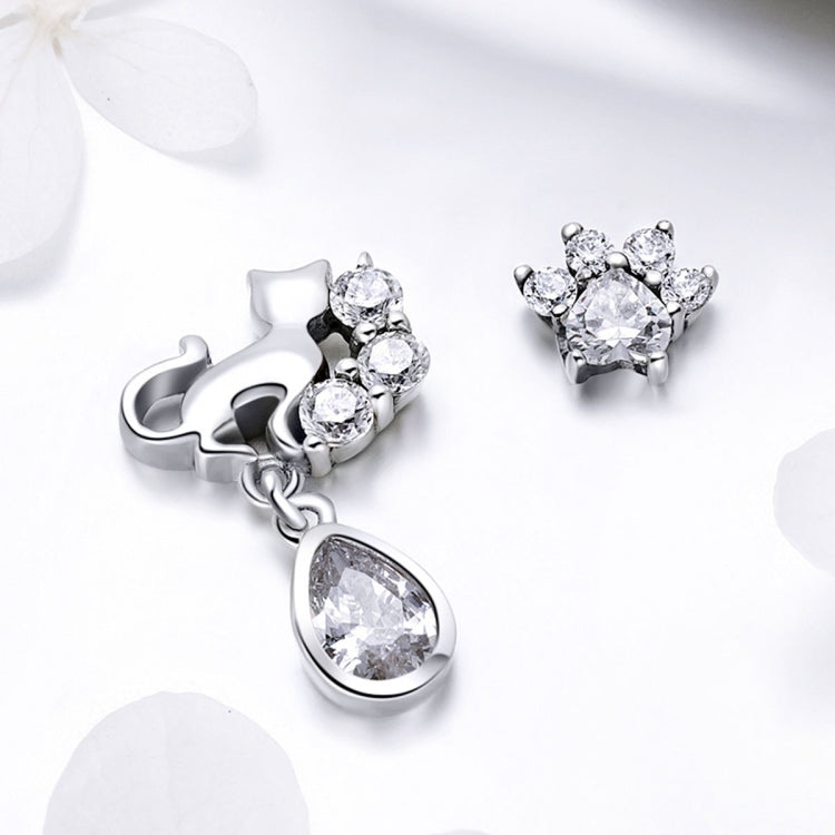 Orecchini donna in argento 925 con zirconi 1,1x1,8 cm