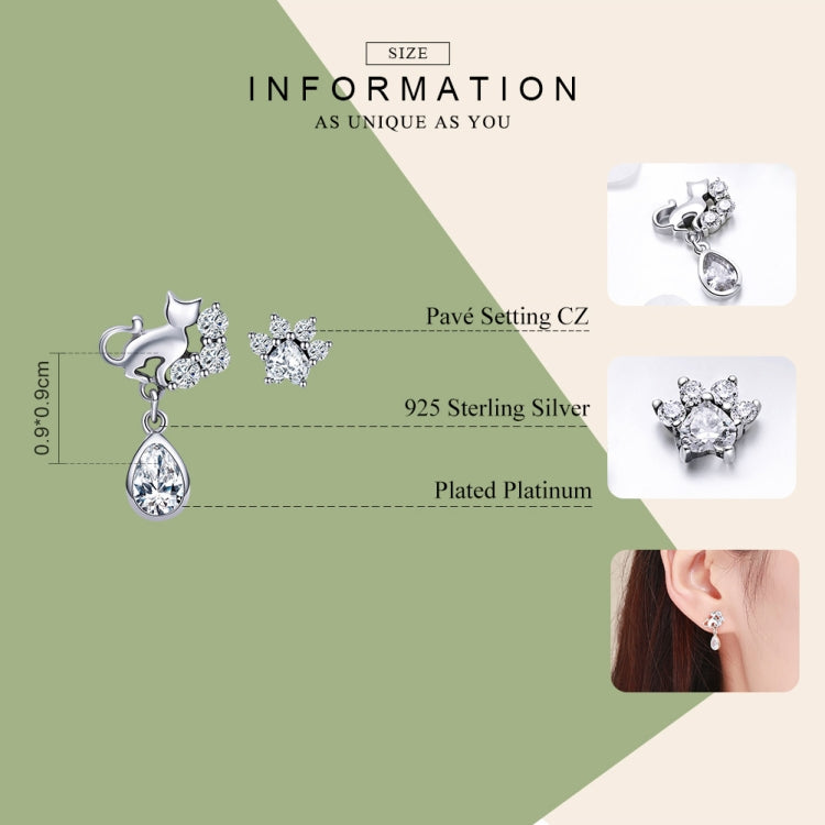 Orecchini donna in argento 925 con zirconi 1,1x1,8 cm