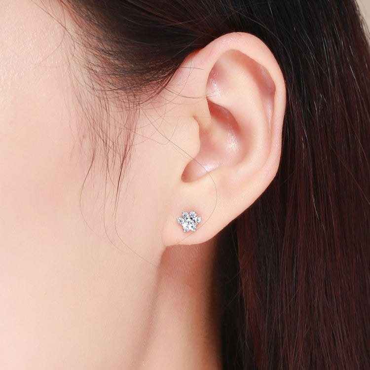 Orecchini donna in argento 925 con zirconi 1,1x1,8 cm