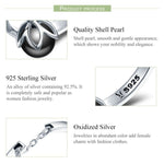 Anello aperto con perla in argento sterling S925