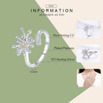 Anello donna argento 925 con tarassaco e zirconi