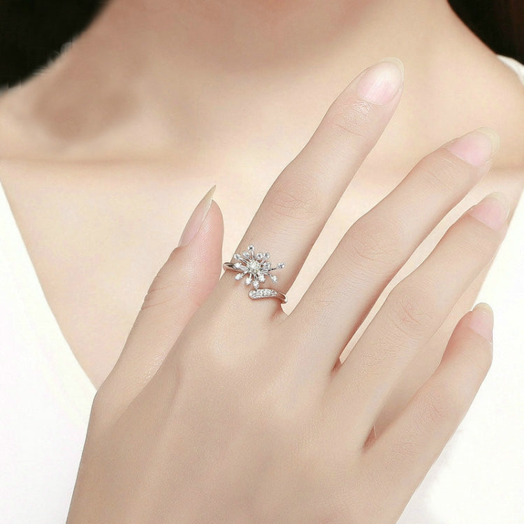 Anello donna argento 925 con tarassaco e zirconi