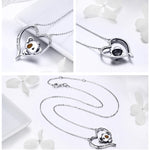 Collana da donna in argento sterling Koala S925 con zircone