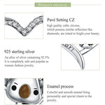 Collana da donna in argento sterling Koala S925 con zircone