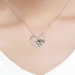Collana da donna in argento sterling Koala S925 con zircone