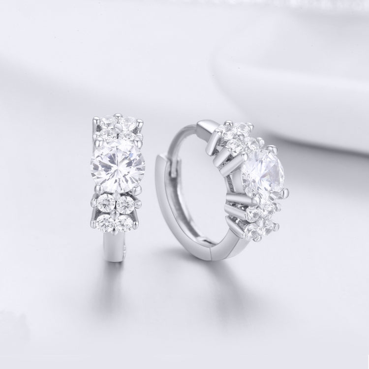 Orecchini in argento 925 con zirconi placcati oro rosa e oro