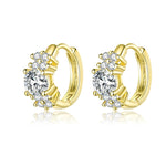 Orecchini in argento 925 con zirconi placcati oro rosa e oro