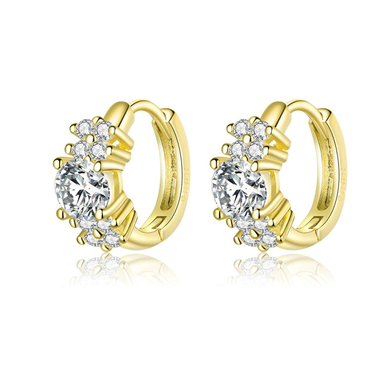 Orecchini in argento 925 con zirconi placcati oro rosa e oro
