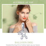 Ciondolo cane palloncino in argento sterling S925