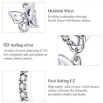 Orecchini in argento sterling S925 con zirconi 2,3x1 cm