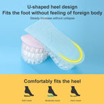 10 paia cuscinetti rialzo tallone in silicone trasparente
