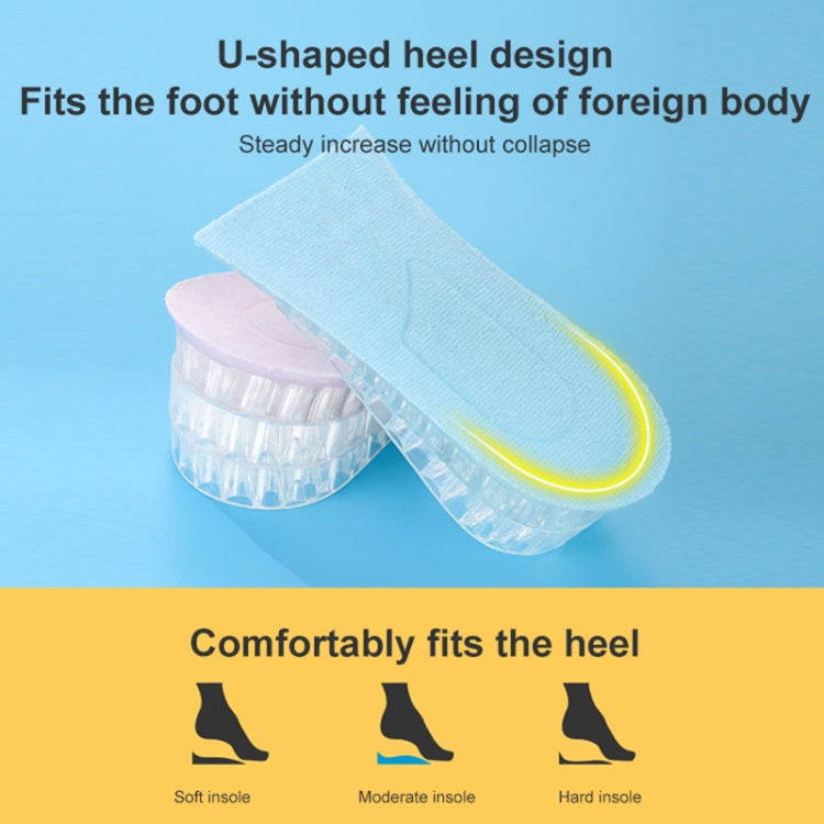 10 paia cuscinetti rialzo tallone in silicone trasparente