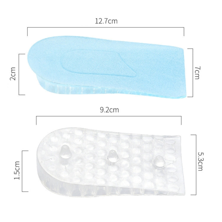 10 paia cuscinetti rialzo tallone in silicone trasparente